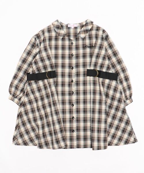 PINKHUNT（ピンクハント）の「PINKHUNT サイドベルトチェックワンピース 5846K（ワンピース・キッズ・パープル/ブラック・130cm/160cm/150cm/140cm/120cm）」の4枚目の写真