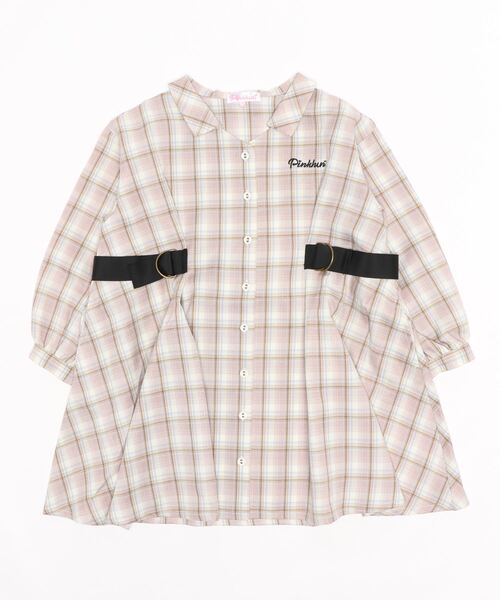 PINKHUNT（ピンクハント）の「PINKHUNT サイドベルトチェックワンピース 5846K（ワンピース・キッズ・パープル/ブラック・130cm/160cm/150cm/140cm/120cm）」の9枚目の写真