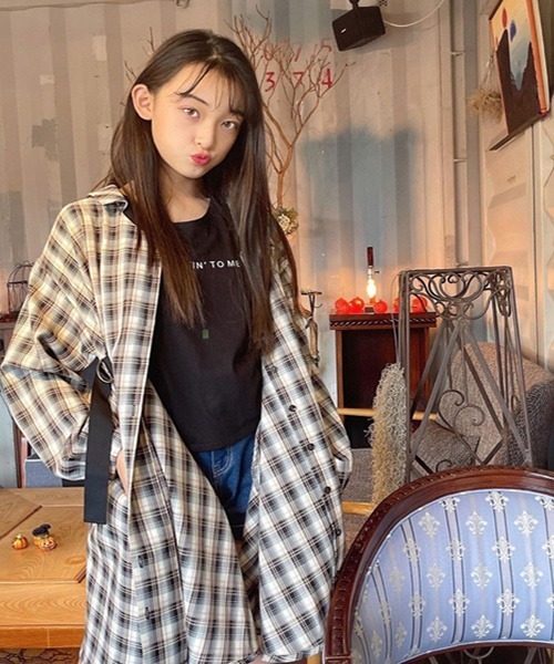 PINKHUNT（ピンクハント）の「PINKHUNT サイドベルトチェックワンピース 5846K（ワンピース・キッズ・パープル/ブラック・130cm/160cm/150cm/140cm/120cm）」の12枚目の写真