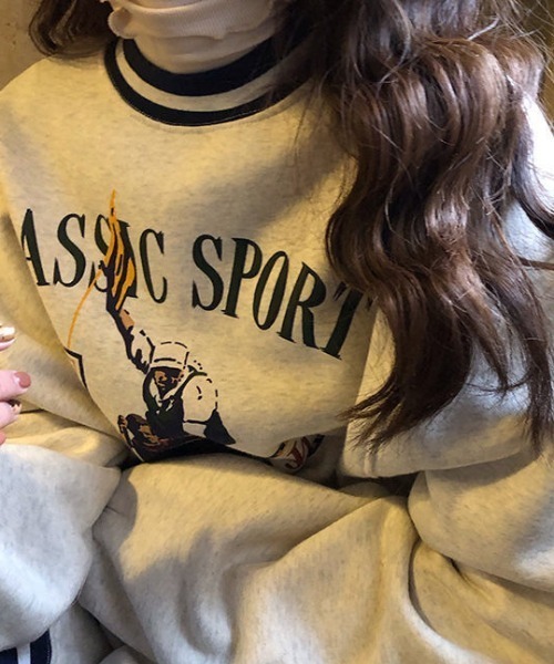 MANGROVE（マングローブ）の「ラインリブGolfロゴプリントルーズトレーナー（スウェット・レディース・ライトグレー・FREE）」の15枚目の写真