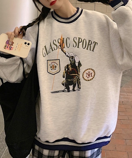 MANGROVE（マングローブ）の「ラインリブGolfロゴプリントルーズトレーナー（スウェット・レディース・ライトグレー・FREE）」の20枚目の写真