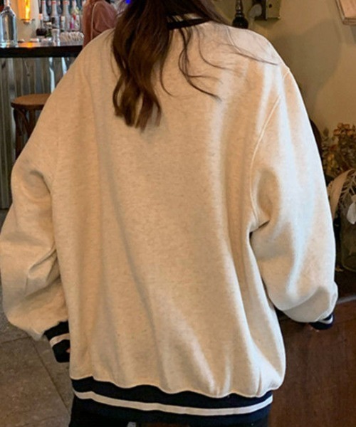 MANGROVE（マングローブ）の「ラインリブGolfロゴプリントルーズトレーナー（スウェット・レディース・ライトグレー・FREE）」の18枚目の写真