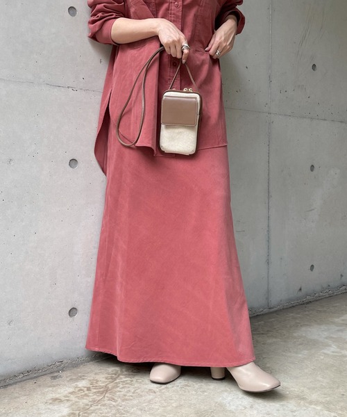 DouDou（ドゥドゥ）の「セットアップコールテンスカート（スカート・レディース・チャコールグレー/ライトグレー/ピンク・38/36）」の3枚目の写真