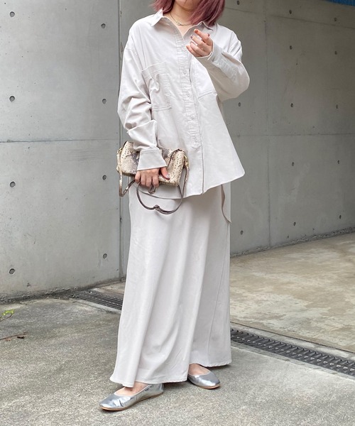 DouDou（ドゥドゥ）の「セットアップコールテンスカート（スカート・レディース・チャコールグレー/ライトグレー/ピンク・38/36）」の16枚目の写真