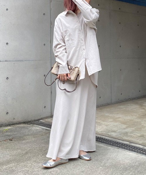 DouDou（ドゥドゥ）の「セットアップコールテンスカート（スカート・レディース・チャコールグレー/ライトグレー/ピンク・38/36）」の17枚目の写真