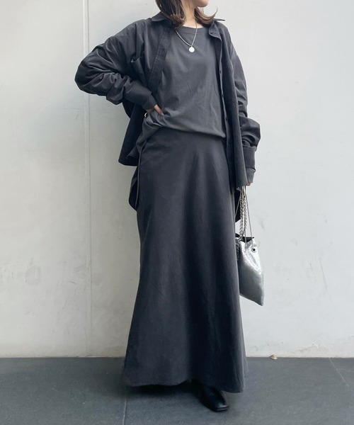 DouDou（ドゥドゥ）の「セットアップコールテンスカート（スカート・レディース・チャコールグレー/ライトグレー/ピンク・38/36）」の8枚目の写真