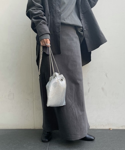 DouDou（ドゥドゥ）の「セットアップコールテンスカート（スカート・レディース・チャコールグレー/ライトグレー/ピンク・38/36）」の12枚目の写真