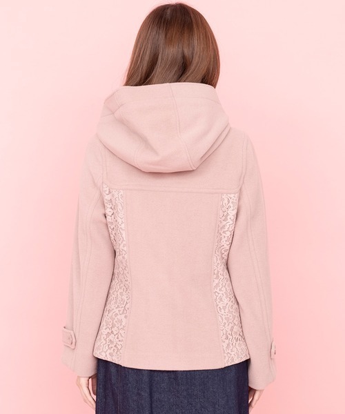 WILLSELECTION（ウィルセレクション）の「ＷパイルレースＭＩＸダッフル（ダッフルコート・レディース・ピンク/ブラウン・MEDIUM/SMALL）」の8枚目の写真