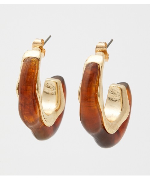 AZUL by moussy（アズールバイマウジー）の「WAVE MARBLE EARRINGS（ピアス（両耳用）・レディース・ホワイト系その他/グレー系その他/ブラウン系その他・FREE）」の19枚目の写真