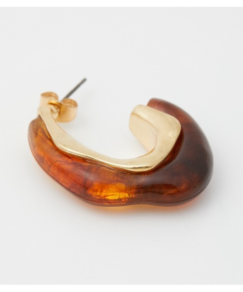 AZUL by moussy（アズールバイマウジー）の「WAVE MARBLE EARRINGS（ピアス（両耳用）・レディース・ホワイト系その他/グレー系その他/ブラウン系その他・FREE）」の21枚目の写真