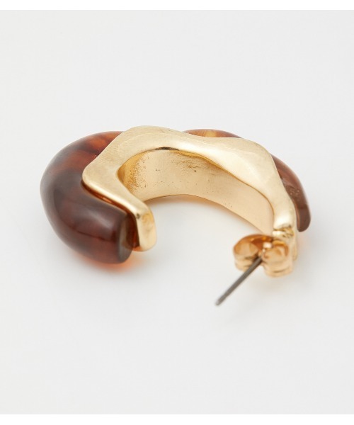 AZUL by moussy（アズールバイマウジー）の「WAVE MARBLE EARRINGS（ピアス（両耳用）・レディース・ホワイト系その他/グレー系その他/ブラウン系その他・FREE）」の22枚目の写真