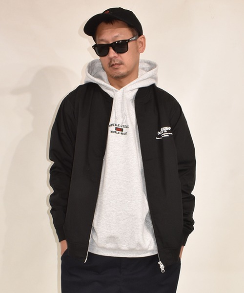 DOUBLE STEAL(ダブルスティール)の「Sinple Logo T/C JKT(MA-1・メンズ・ブラック/ベージュ・LARGE/X-LARGE/MEDIUM)」の2枚目の写真
