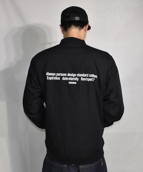 DOUBLE STEAL(ダブルスティール)の「Sinple Logo T/C JKT(MA-1・メンズ・ブラック/ベージュ・LARGE/X-LARGE/MEDIUM)」の7枚目の写真