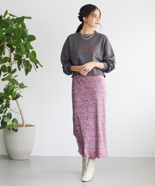 Cheek（チーク）の「花柄プリーツタイトスカート（スカート・レディース・グレー/ブラウン/ピンク・FREE）」の21枚目の写真