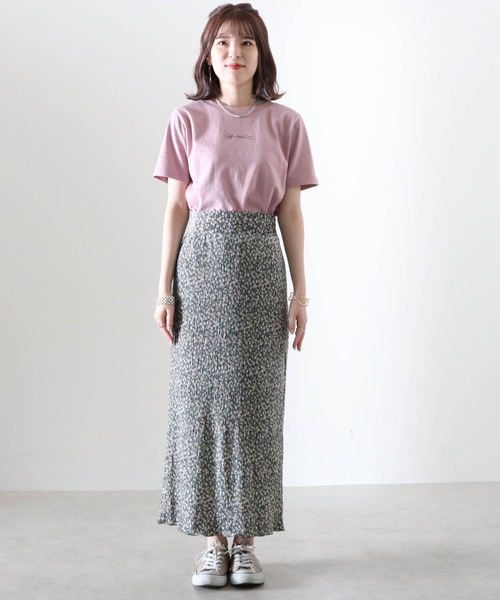 Cheek（チーク）の「花柄プリーツタイトスカート（スカート・レディース・グレー/ブラウン/ピンク・FREE）」の18枚目の写真