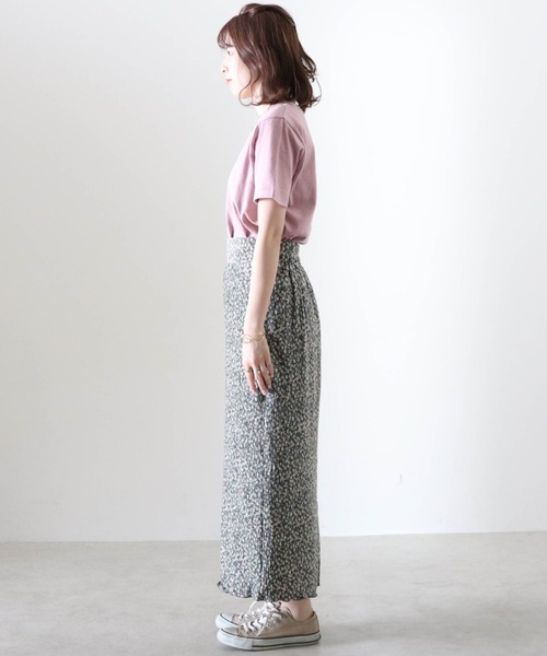 Cheek（チーク）の「花柄プリーツタイトスカート（スカート・レディース・グレー/ブラウン/ピンク・FREE）」の13枚目の写真