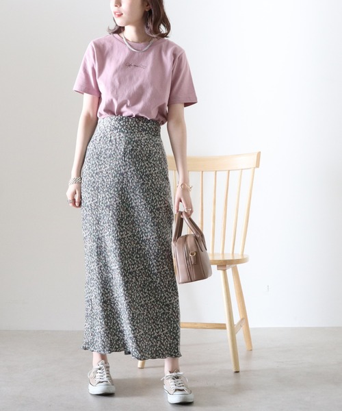 Cheek（チーク）の「花柄プリーツタイトスカート（スカート・レディース・グレー/ブラウン/ピンク・FREE）」の16枚目の写真