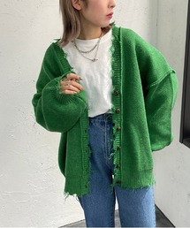 apres jour mignon | ダメージニットカーディガン【ZOZOTOWN限定アイテム】(カーディガン/ボレロ)