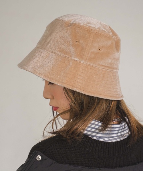 WEGO（ウィゴー）の「WEGO/ベロアバケットハット（ハット・レディース・ベージュ/ブラック/パープル系その他・FREE）」の6枚目の写真