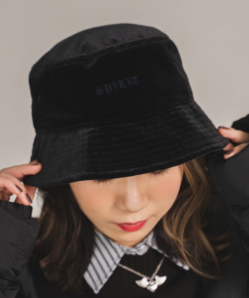 WEGO（ウィゴー）の「WEGO/ベロアバケットハット（ハット・レディース・ベージュ/ブラック/パープル系その他・FREE）」の8枚目の写真
