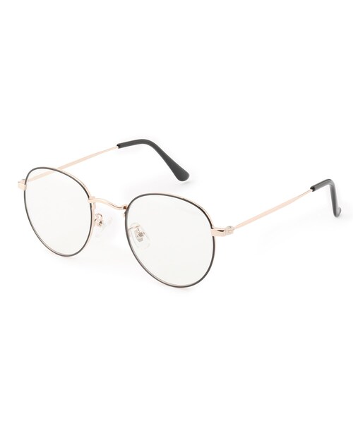 DRESKIP（ドレスキップ）の「◆【ブルーライト/曇り止め加工】メタルフレーム伊達メガネ（サングラス・レディース・ブラック/ブラウン系/ベージュ・00）」の2枚目の写真