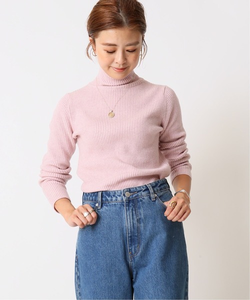 U by SPICK&SPAN（ユーバイスピックアンドスパン）の「≪追加≫リブタートル 2◆（ニット/セーター・レディース・アイボリー/ピンク系その他/ブラウン/その他1・FREE）」の3枚目の写真