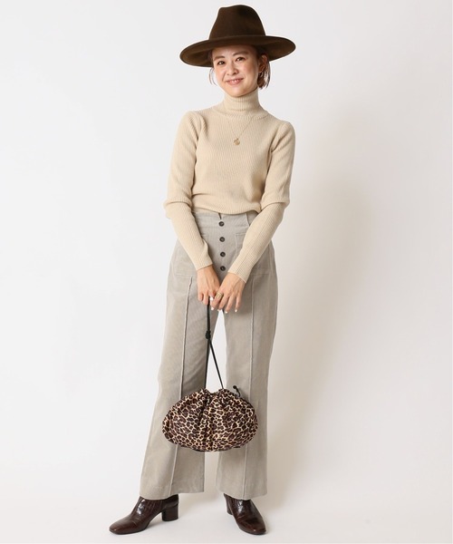 U by SPICK&SPAN（ユーバイスピックアンドスパン）の「≪追加≫リブタートル 2◆（ニット/セーター・レディース・アイボリー/ピンク系その他/ブラウン/その他1・FREE）」の5枚目の写真