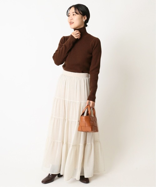 U by SPICK&SPAN（ユーバイスピックアンドスパン）の「≪追加≫リブタートル 2◆（ニット/セーター・レディース・アイボリー/ピンク系その他/ブラウン/その他1・FREE）」の8枚目の写真