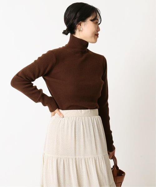 U by SPICK&SPAN（ユーバイスピックアンドスパン）の「≪追加≫リブタートル 2◆（ニット/セーター・レディース・アイボリー/ピンク系その他/ブラウン/その他1・FREE）」の11枚目の写真