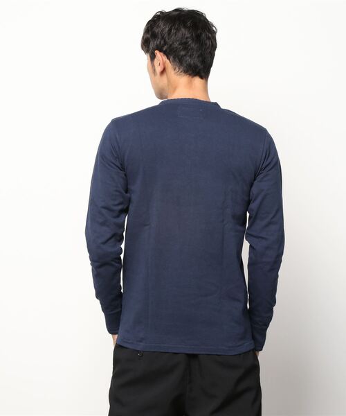 Ahe'hee（アヘヘ）の「Ahe'hee(アヘヘ) ロングスリーブ ヘンリーネック（Tシャツ/カットソー・メンズ・ブラック/ネイビー・SMALL/MEDIUM）」の3枚目の写真