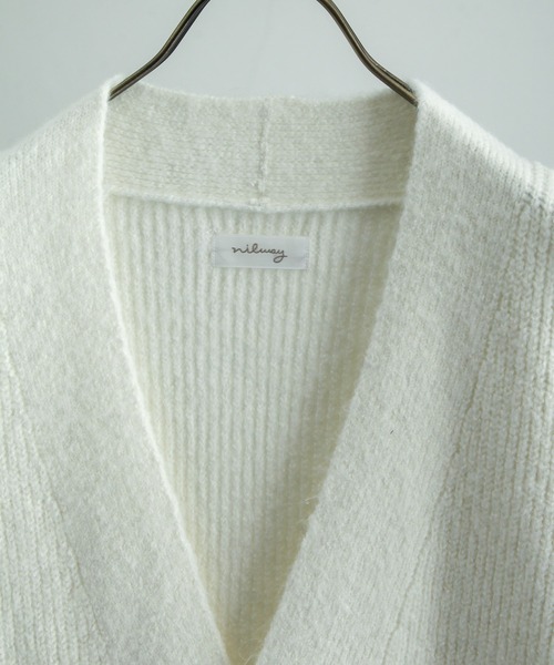 NILWAY（ニルウェイ）の「バルキーウールブレンドニットオーバーカーディガン（カーディガン/ボレロ・メンズ・ホワイト/ブラック/チャコール/ブラウン・MEDIUM/LARGE）」の11枚目の写真