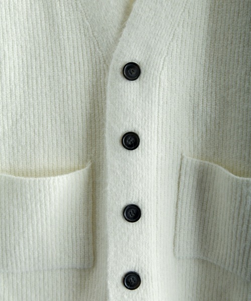 NILWAY（ニルウェイ）の「バルキーウールブレンドニットオーバーカーディガン（カーディガン/ボレロ・メンズ・ホワイト/ブラック/チャコール/ブラウン・MEDIUM/LARGE）」の15枚目の写真