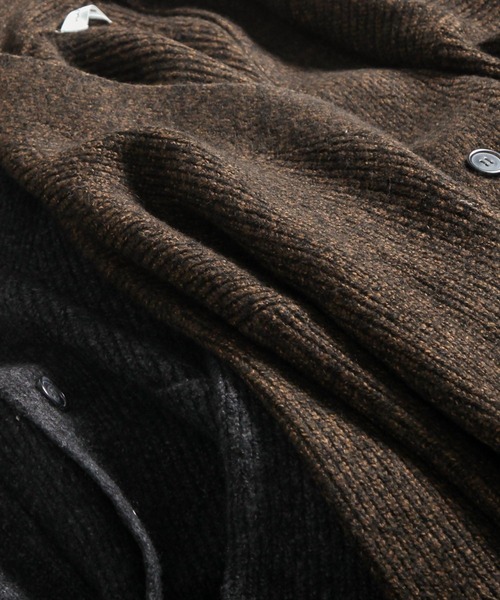 NILWAY（ニルウェイ）の「バルキーウールブレンドニットオーバーカーディガン（カーディガン/ボレロ・メンズ・ホワイト/ブラック/チャコール/ブラウン・MEDIUM/LARGE）」の16枚目の写真