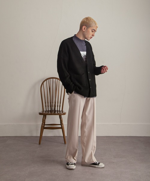 NILWAY（ニルウェイ）の「バルキーウールブレンドニットオーバーカーディガン（カーディガン/ボレロ・メンズ・ホワイト/ブラック/チャコール/ブラウン・MEDIUM/LARGE）」の18枚目の写真