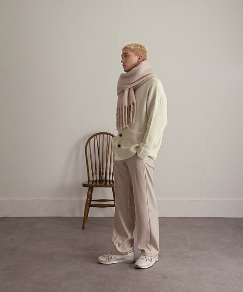 NILWAY（ニルウェイ）の「バルキーウールブレンドニットオーバーカーディガン（カーディガン/ボレロ・メンズ・ホワイト/ブラック/チャコール/ブラウン・MEDIUM/LARGE）」の17枚目の写真