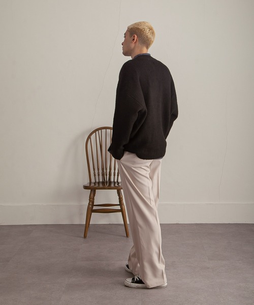 NILWAY（ニルウェイ）の「バルキーウールブレンドニットオーバーカーディガン（カーディガン/ボレロ・メンズ・ホワイト/ブラック/チャコール/ブラウン・MEDIUM/LARGE）」の21枚目の写真