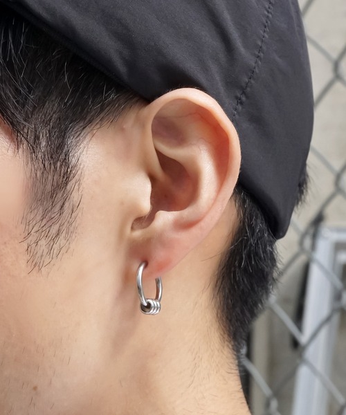 SBG(エスビー)の「SBG イヤーカフフェイクピアス(イヤリング・メンズ・A/B/C/D/E/F/G/H/I/J/K/L/M/N/O/P/Q/R/S/T・FREE)」の5枚目の写真