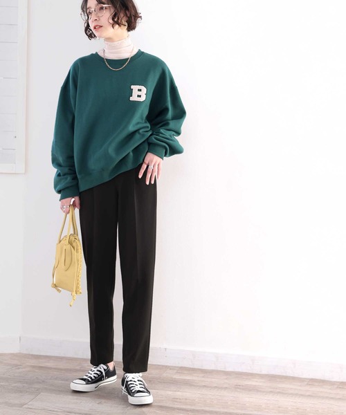 classicalelf（クラシカルエルフ）の「ゆったり履けて美脚魅せ。ソフトジョーゼットテーパードパンツ（スラックス・レディース・ブラック/オレンジ/グリーン・SMALL/MEDIUM/LARGE/X-LARGE）」の21枚目の写真
