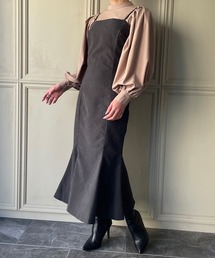 JUNOAH | スエードマーメイドキャミワンピース(ワンピース)