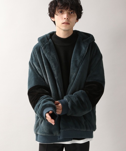 RAGEBLUE(レイジブルー)の「スムースフェイクファー/フードブルゾン(ブルゾン・メンズ・ブラック/ブルー/グレー系その他/ダークブルー/ブラック系その他/グレー/グリーン/ホワイト系その他/ブラウン/その他14/ダークグレー・MEDIUM/LARGE)」の18枚目の写真