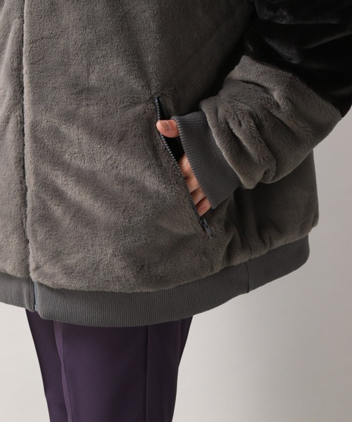 RAGEBLUE(レイジブルー)の「スムースフェイクファー/フードブルゾン(ブルゾン・メンズ・ブラック/ブルー/グレー系その他/ダークブルー/ブラック系その他/グレー/グリーン/ホワイト系その他/ブラウン/その他14/ダークグレー・MEDIUM/LARGE)」の21枚目の写真