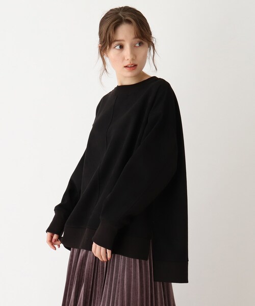 SHOO・LA・RUE(シューラルー)の「◆フェイクスエードプルオーバー(Tシャツ/カットソー・レディース・ブラック/オリーブ/ブルー/ナチュラル/キャメル/ピンク系・00)」の2枚目の写真