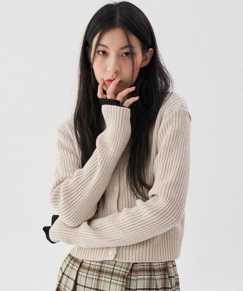 FEKETE（フェケテ）の「FEKETE HI-NECK RIB KNIT CARDIGAN