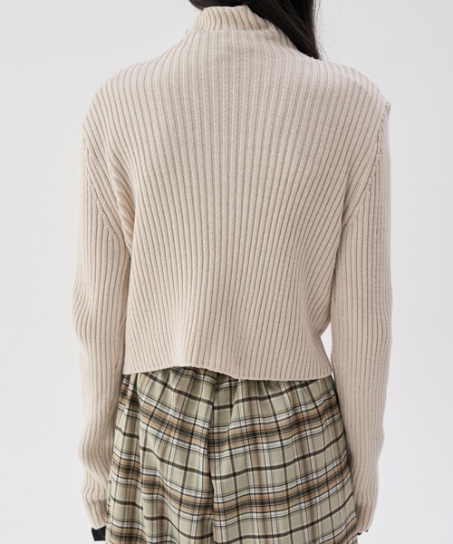 FEKETE（フェケテ）の「FEKETE HI-NECK RIB KNIT CARDIGAN