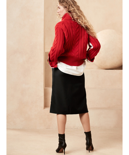 Banana Republic(バナナリパブリック)の「イタリアンウール ミディスカート(スカート・レディース・ブラック・S/M/XS/L)」の8枚目の写真