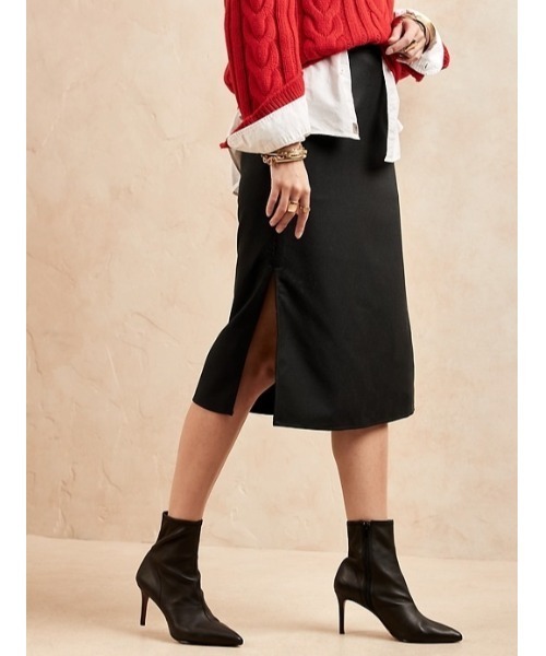 Banana Republic(バナナリパブリック)の「イタリアンウール ミディスカート(スカート・レディース・ブラック・S/M/XS/L)」の3枚目の写真