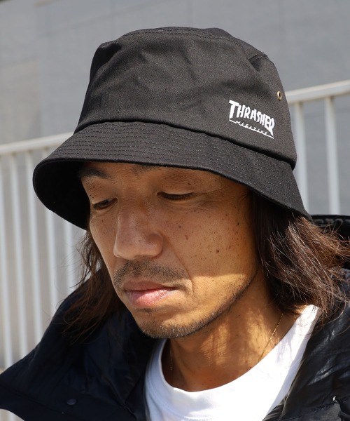 THRASHER（スラッシャー）の「【ROOPTOKYO別注】THRASHER/スラッシャー コットンシンプルバケットハット MAGLOGO ワンポイント 刺繍 ロゴ（ハット・メンズ・ブラック/ベージュ・FREE）」の18枚目の写真