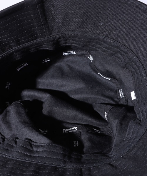 THRASHER（スラッシャー）の「【ROOPTOKYO別注】THRASHER/スラッシャー コットンシンプルバケットハット MAGLOGO ワンポイント 刺繍 ロゴ（ハット・メンズ・ブラック/ベージュ・FREE）」の6枚目の写真