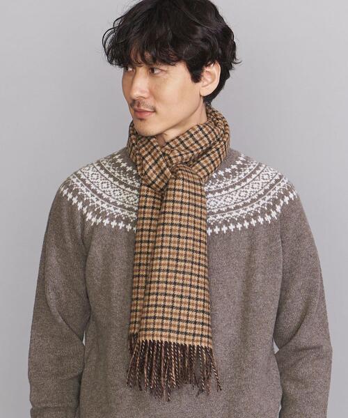 BEAUTY&YOUTH UNITED ARROWS（ビューティーアンドユースユナイテッドアローズ）の「BY カシミヤ チェック リバーシブル マフラー（マフラー・メンズ・ダークブラウン/ダークグレー・FREE）」の12枚目の写真