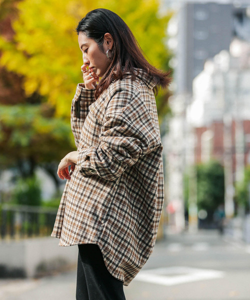 URBAN RESEARCH Sonny Label(アーバンリサーチサニーレーベル)の「チェックCPOシャツブルゾン(ブルゾン・メンズ・オレンジ/ベージュ・MEDIUM/LARGE)」の10枚目の写真